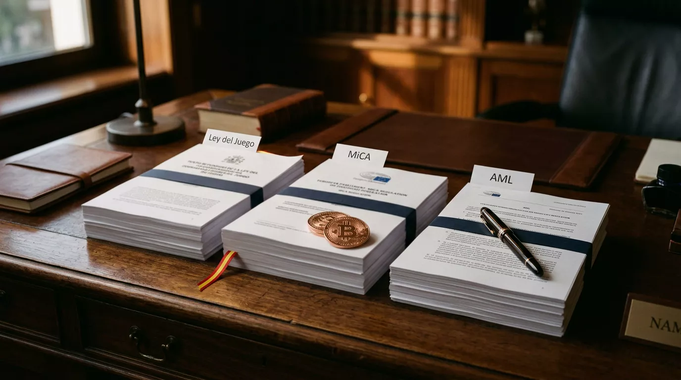Marco legal español: DGOJ, MiCA y regulación de criptoactivos