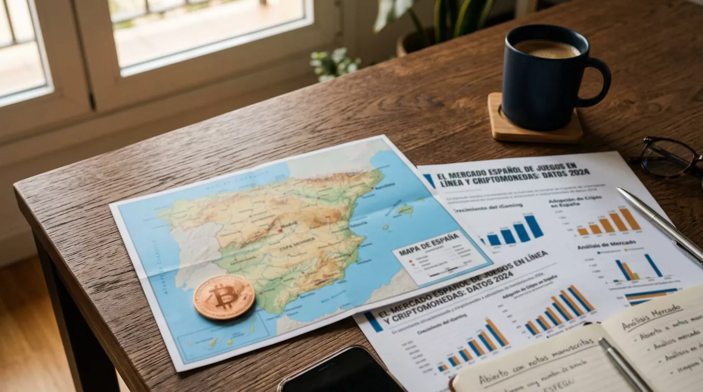 Datos del mercado de juego online en España y adopción cripto